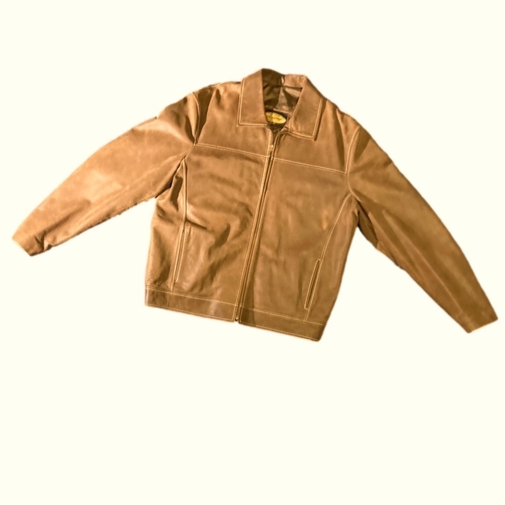 Pop’s Leather custom brown leather jacket